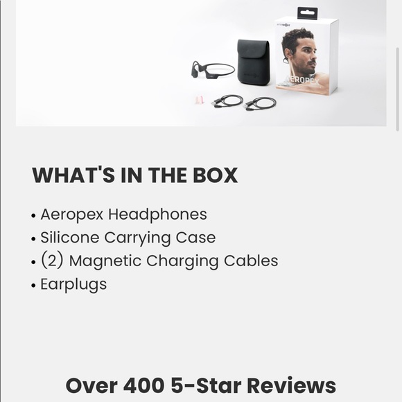 Aeroplex AfterShoks Bone Conduction Head Phones - Picture 7 of 8